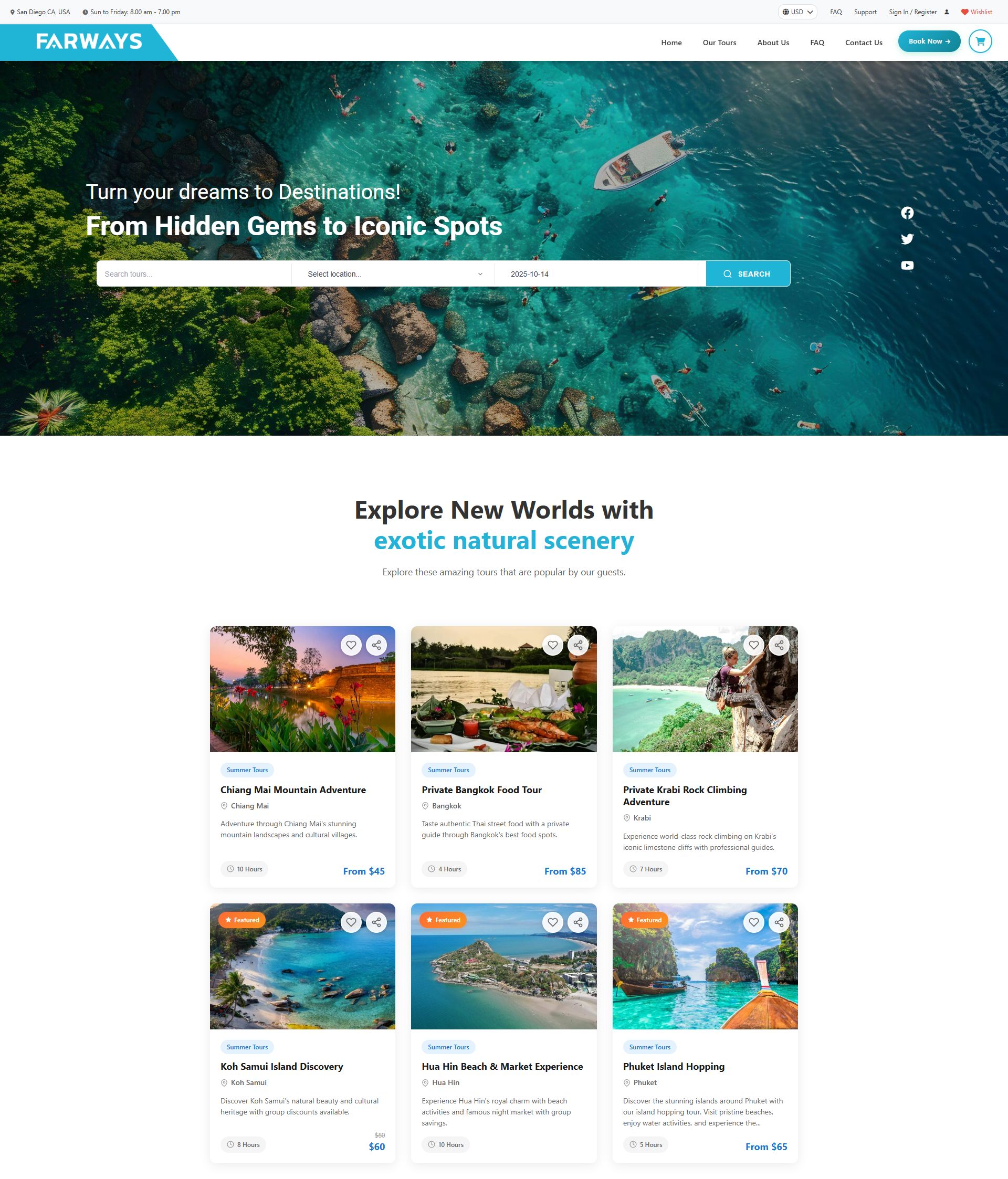 Farways Theme Demo Showcase